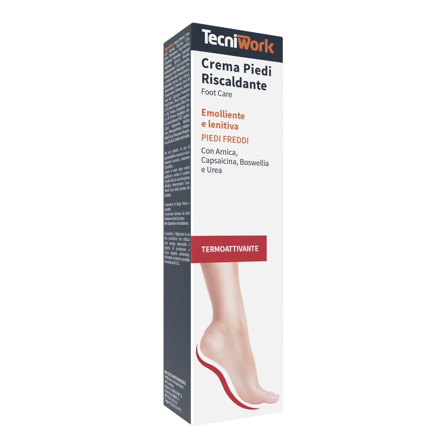 Crema piedi riscaldante, emolliente e lenitiva TecniWork