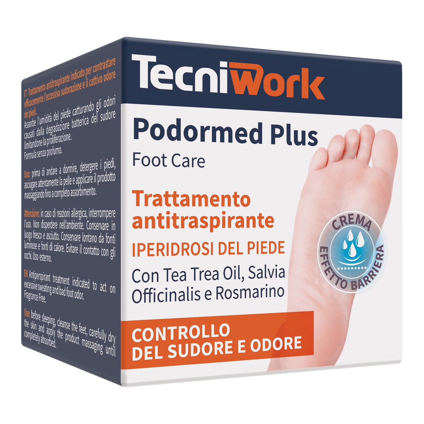 Trattamento piedi antitraspirante in crema Podormed Plus TecniWork