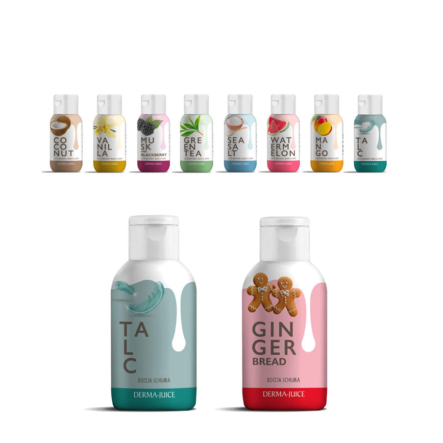 Bagno schiuma Derma Juice - fragranze diverse da scegliere